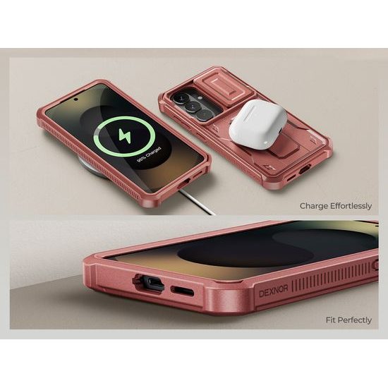 Custodia Dexnor 360 Kickstand Camprotector per Samsung Galaxy S26, bordeaux