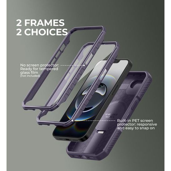 Dexnor MagSafe 360 Kickstand Προστατευτική Θήκη iPhone 16e, Μωβ