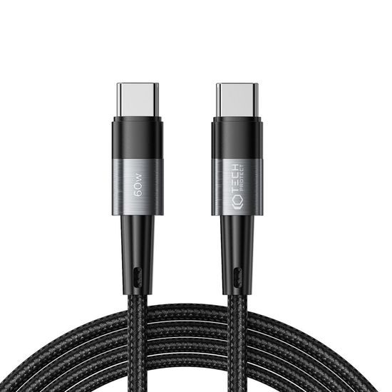 Tech-Protect UltraBoost USB-C - USB-C, PD60W / 3A, 2 m, šedý