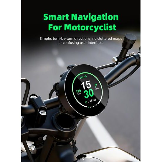 Inteligentny wyświetlacz GPS 2,1" z kompasem i prędkościomierzem dla motocykli i rowerów elektrycznych