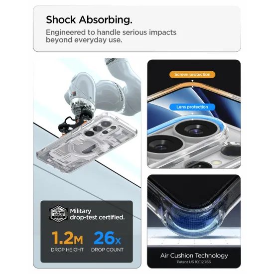 Spigen Ultra Hybrid Mag Schutzhülle für Samsung Galaxy S26 Ultra - MagSafe kompatibel - Zero One - Weiß