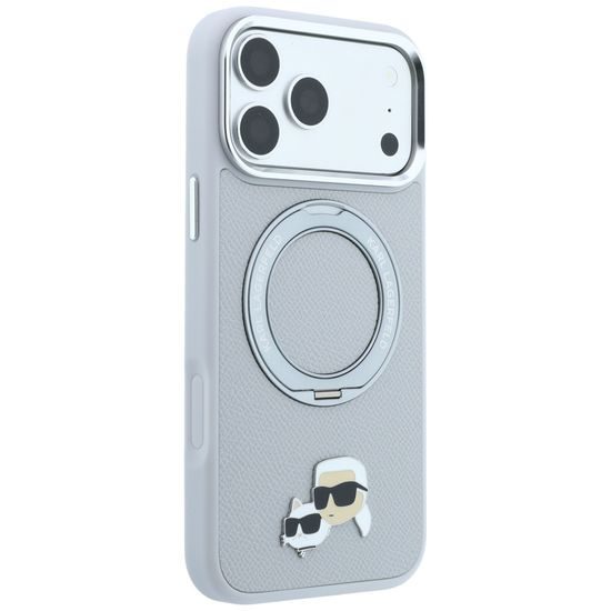 Karl Lagerfeld Leather Ring Stand 360 KC Pin MagSafe ümbris iPhone 17 Pro / 18 Pro – hall