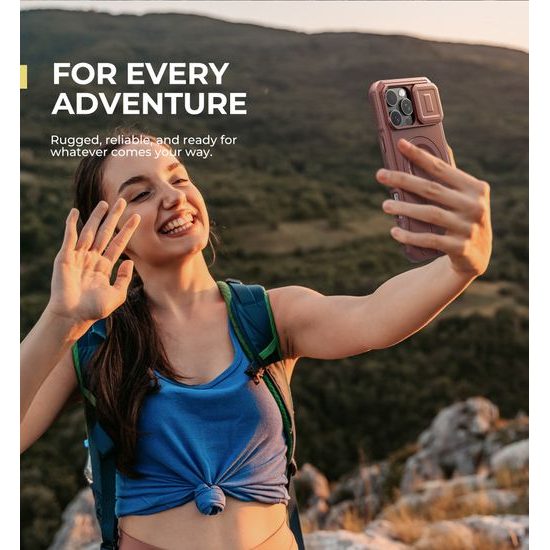 Dexnor MagSafe Kickstand Προστατευτική Θήκη iPhone 16, σε χρώμα βουργουνδί