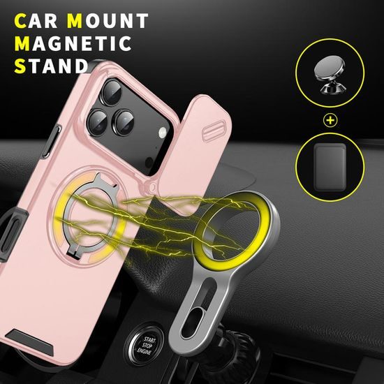 Camslide Stand etui, iPhone 18 Pro Max, rožnat