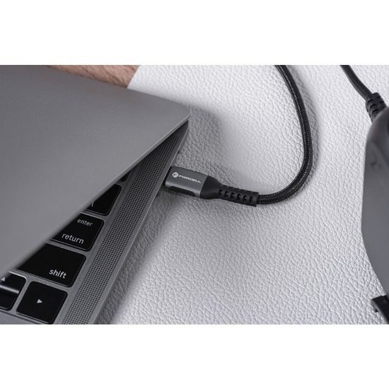 Forcell F-Energy καλώδιο USB-C - USB-C, QC4.0, PD, 5A, 240W, 0,5 m, μαύρο