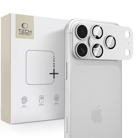 Tech-Protect CamFull Fit+ kaamera kaitseklaas iPhone 18 Pro Max – hõbedane