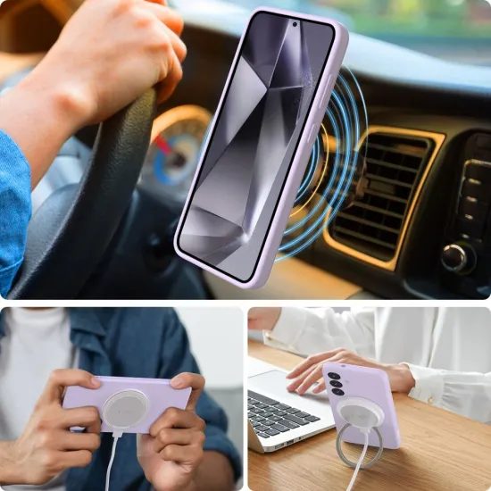 Tech-Protect Liquid Silicone MagSafe, Samsung Galaxy S25 Edge, μωβ