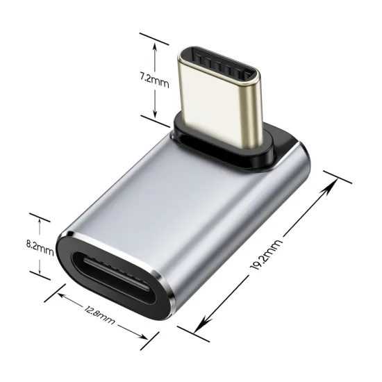 Tech-Protect UltraBoost AA02 γωνιακός προσαρμογέας USB-C, γκρι