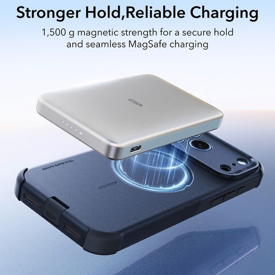 iPhone 17 Pro / 18 Pro aizsargvāciņš – ESR Cyber Halolock MagSafe – zils