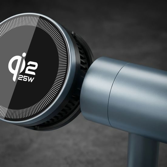 Qi2.2 MagSafe Nabíjecí stanice 5v1 s aktivním chlazením, 25 W a 360° rotací pro iPhone, Apple Watch, AirPods, Android, modrá