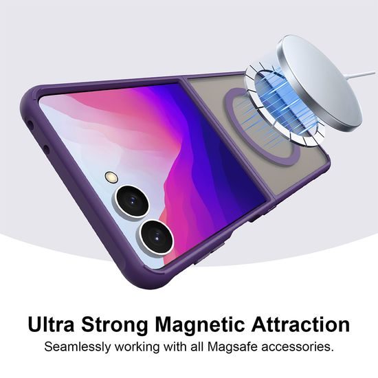 Techsuit HaloFrost II MagSafe Schutzhülle für Samsung Galaxy Z Flip8 - Magnetische Handyhülle - Violett
