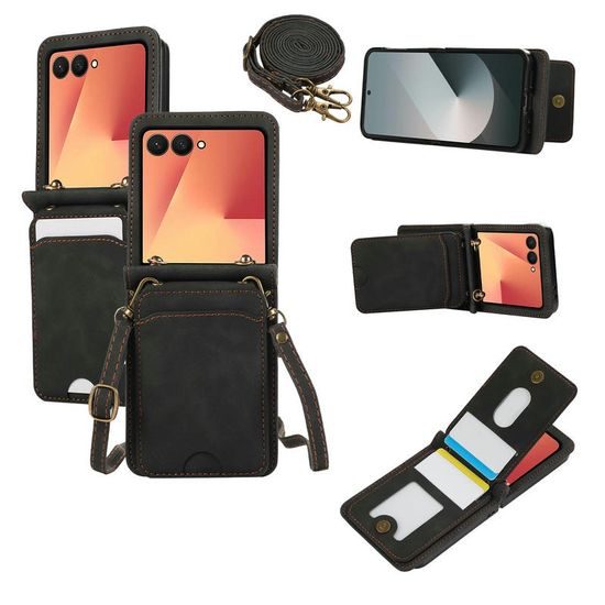 Etui Crossbody, Samsung Galaxy Z Flip 8, czarne