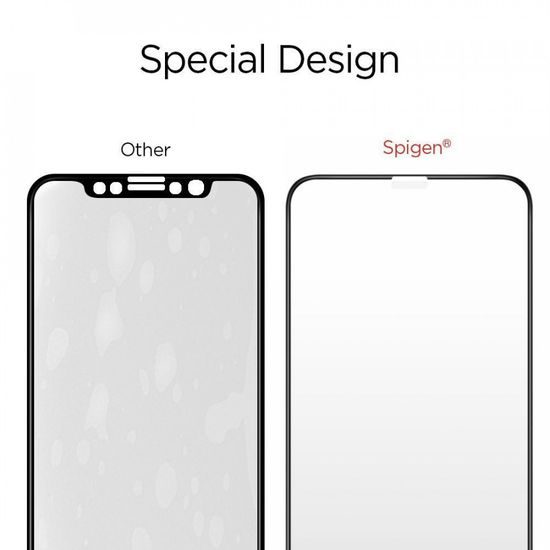 Spigen Full Cover Glass FC Displayschutz, iPhone XR / 11, schwarz