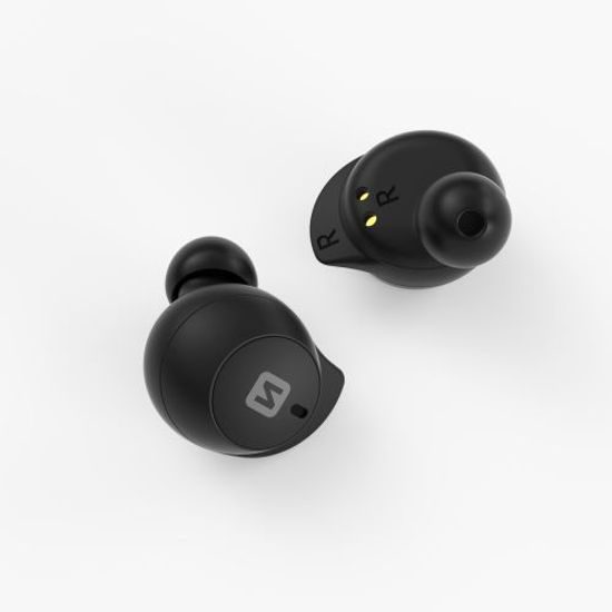 Swissten Bluetooth TWS fülhallgató Stonebuds, fekete