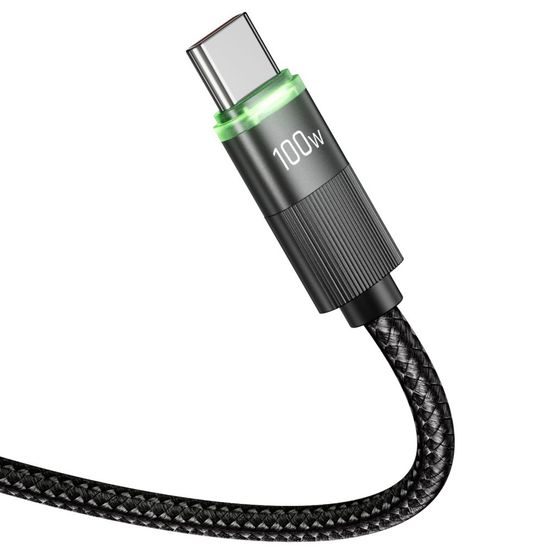 Tech-Protect UltraBoost kábel USB-C, PD100W/5A, 1,8 m, čierny