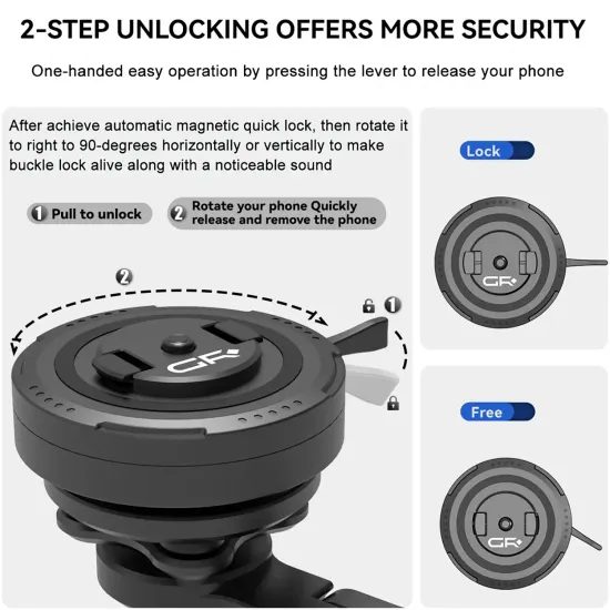 GRxplore Ανθεκτική Βάση Τιμονιού από Αλουμίνιο, Μαύρη