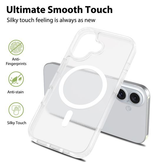 JP MagFit Colour MagSafe tok N52 mágnessel, iPhone 16, fehér