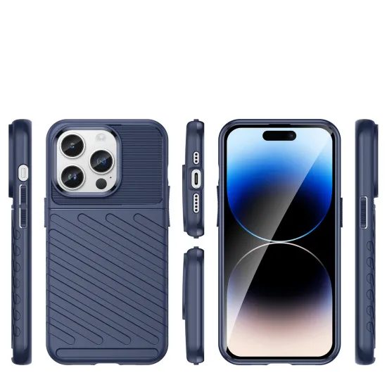 Thunder etui, iPhone 14 Pro Max, niebieski