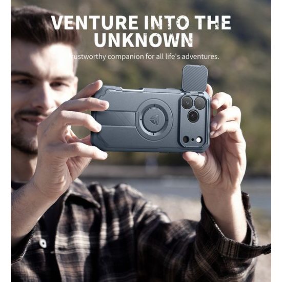 Dexnor MagSafe 360 Kickstand Camprotector θήκη iPhone 17 Pro Max, μπλε