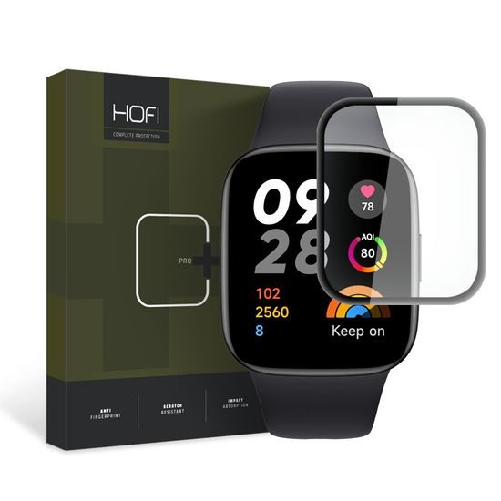 Hofi Pro+ Folie de sticlă securizată, Xiaomi Redmi Watch 3, neagră