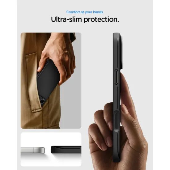 Spigen Thin Fit MagSafe, iPhone 17 Pro / 18 Pro, čierny