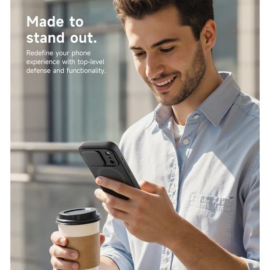 Suritch MagSafe Kickstand Camprotector θήκη iPhone 17 Pro, μαύρη