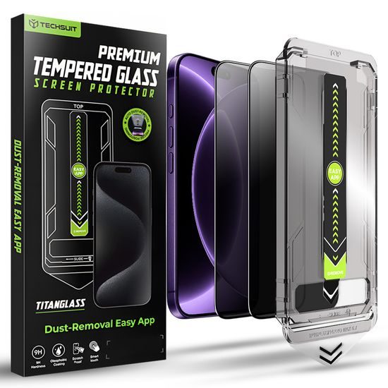 iPhone 18 Pro kaitseklaas – Techsuit TitanGlass Privacy privaatsusklaas 2 tk