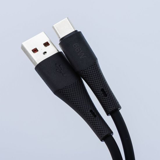 Cablu Forcell F-Energy USB A - USB-C, QC4.0, 3A, 66W, 1 m, negru