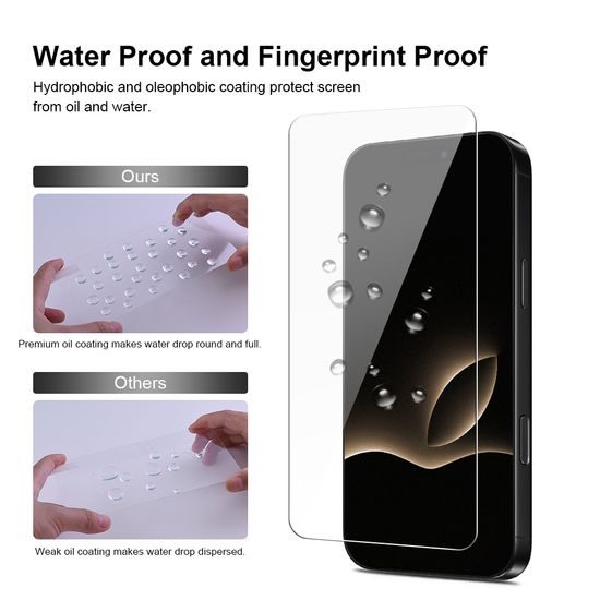 JP Long Pack Σκληρυμένων Γυαλιών, 3 γυαλιά για τηλέφωνο με εφαρμοστή, iPhone Air