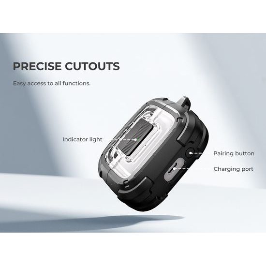 Ανθεκτική θήκη Dexnor, Samsung Galaxy Buds 3 / 3 Pro, μαύρη