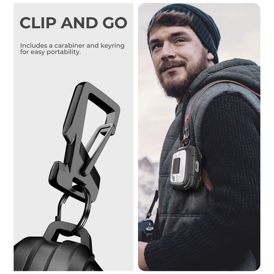 Ανθεκτική θήκη Dexnor, Samsung Galaxy Buds 3 / 3 Pro, μαύρη