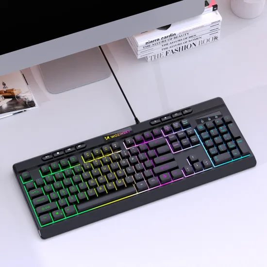 Wozinsky WKG-1044 Ενσύρματο Gaming Πληκτρολόγιο με Φωτισμό, Μαύρο