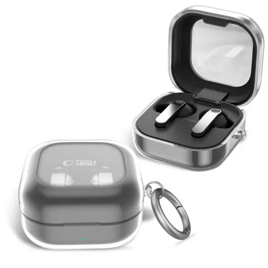 Tech-Protect FlexAir калъф, Samsung Galaxy Buds 4 / 4 Pro, прозрачен