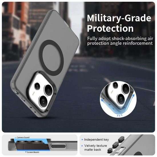 Techsuit CandyCase MagSafe, Xiaomi Redmi Note 14 5G, μαύρο