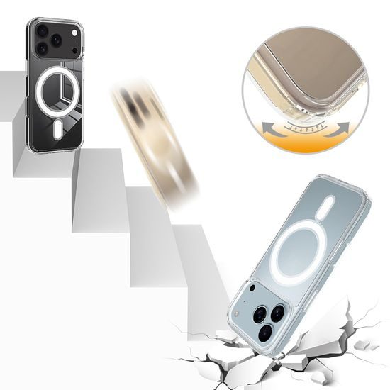 Etui Techsuit MagSafe Pro, iPhone 17 Pro / 18 Pro, przezroczyste