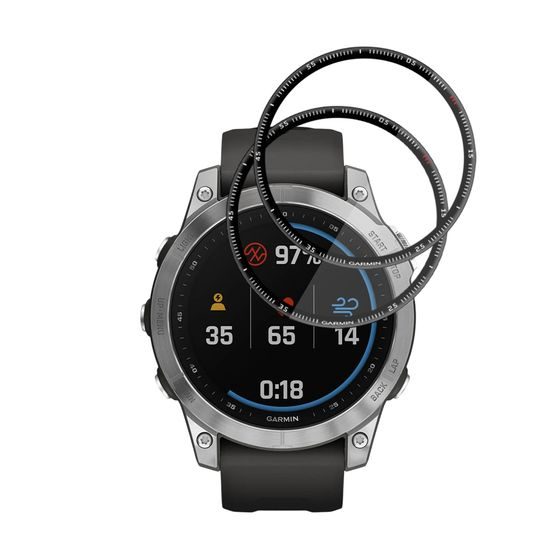 Techsuit Nano Flex Displayschutzfolie für Garmin Fenix 7 - PMMA Schutzfolie - 2 Stück - Schwarz
