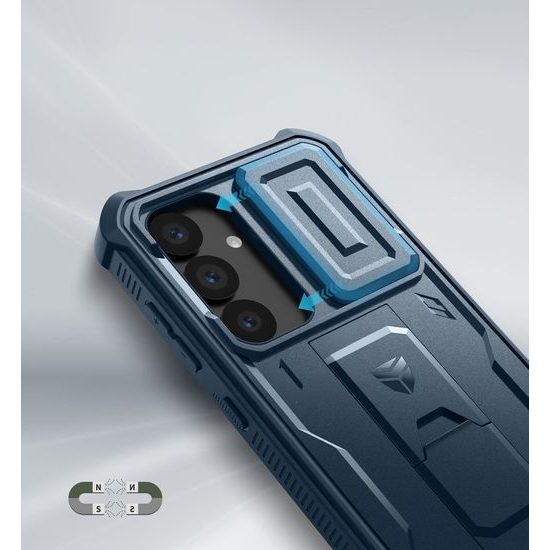Dexnor 360 Kickstand Camprotector Θήκη Samsung Galaxy S25, Μπλε