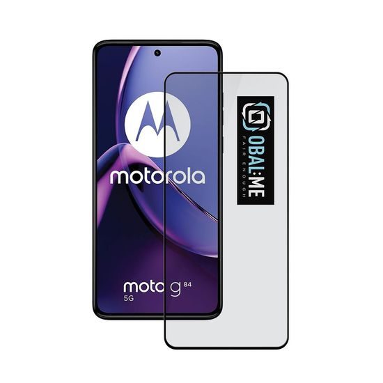 Csomag:ME 5D edzett üveg Motorola G84, fekete