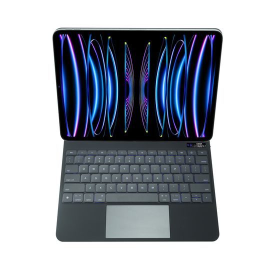 JP Magnetic Keyboard MK01 θήκη tablet με οθόνη, iPad Pro 12.9, 2018 / 2020 / 2021 / 2022, iPad Air 13 2024 / 2025, μαύρο