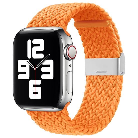 Strap Fabric brățară pentru Apple Watch 6 / 5 / 4 / 3 / 2 (44 mm / 42 mm) portocalie