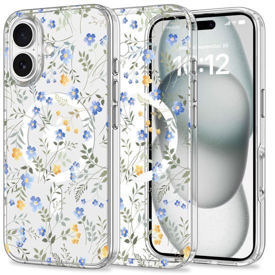 Tech-Protect Magmood, iPhone 16, Wiesenblumen