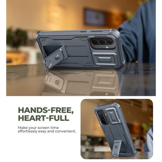 Dexnor 360 Kickstand Camprotector tok Samsung Galaxy A57, kék