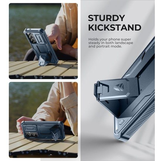 Dexnor 360 Kickstand Camprotector Husă Samsung Galaxy S24, albastru