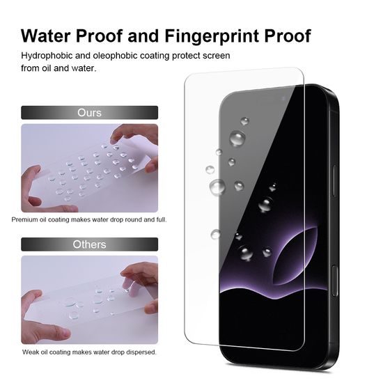 JP Long Pack Panzerglas, 3 Displayschutzgläser für Handy mit Applikator, iPhone 17