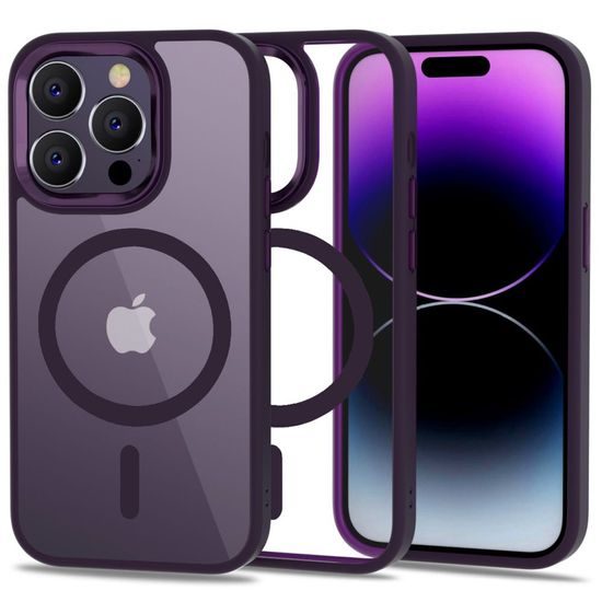 Tech-Protect MagMat MagSafe, iPhone 14 Pro Max, vijolična/prozorna
