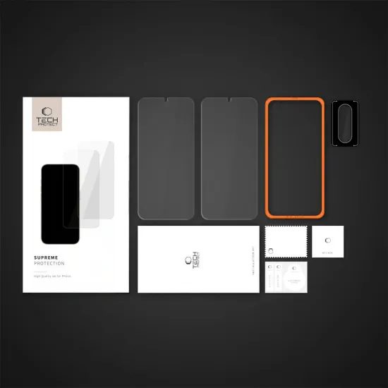 Tech-Protect Supreme σετ, 2 σκληρυμένα γυαλιά με εφαρμοστήρα + γυαλί για φακό, Samsung Galaxy A17 4G / 5G