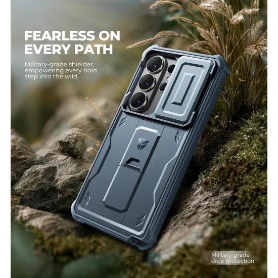 Dexnor 360 Kickstand Camprotector etui Samsung Galaxy S26 Ultra, niebieski