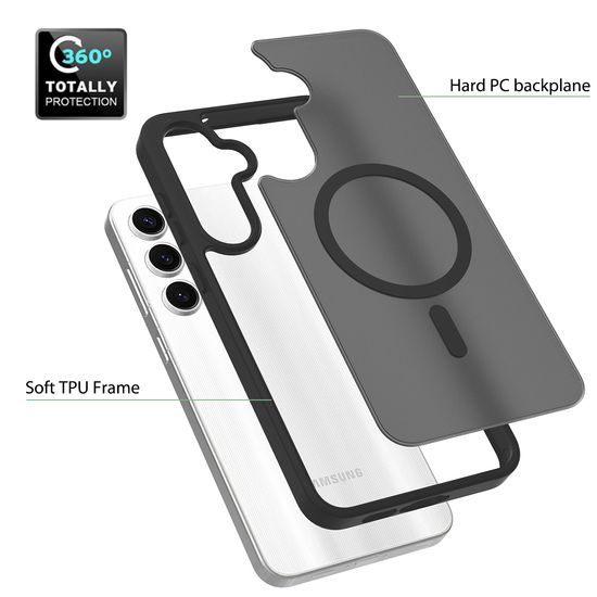 JP MagFit Colour MagSafe obal s N52 magnetom, Samsung Galaxy S24 FE, čierny