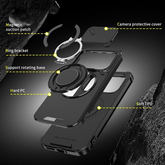 Θήκη Camslide Stand, Xiaomi 17T Pro, μαύρη