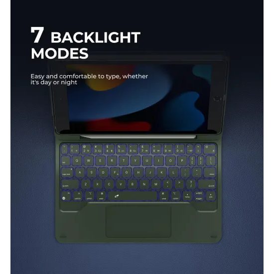 Dexnor magnetische Hülle mit Tastatur, iPad 7 / 8 / 9 10.2", grün